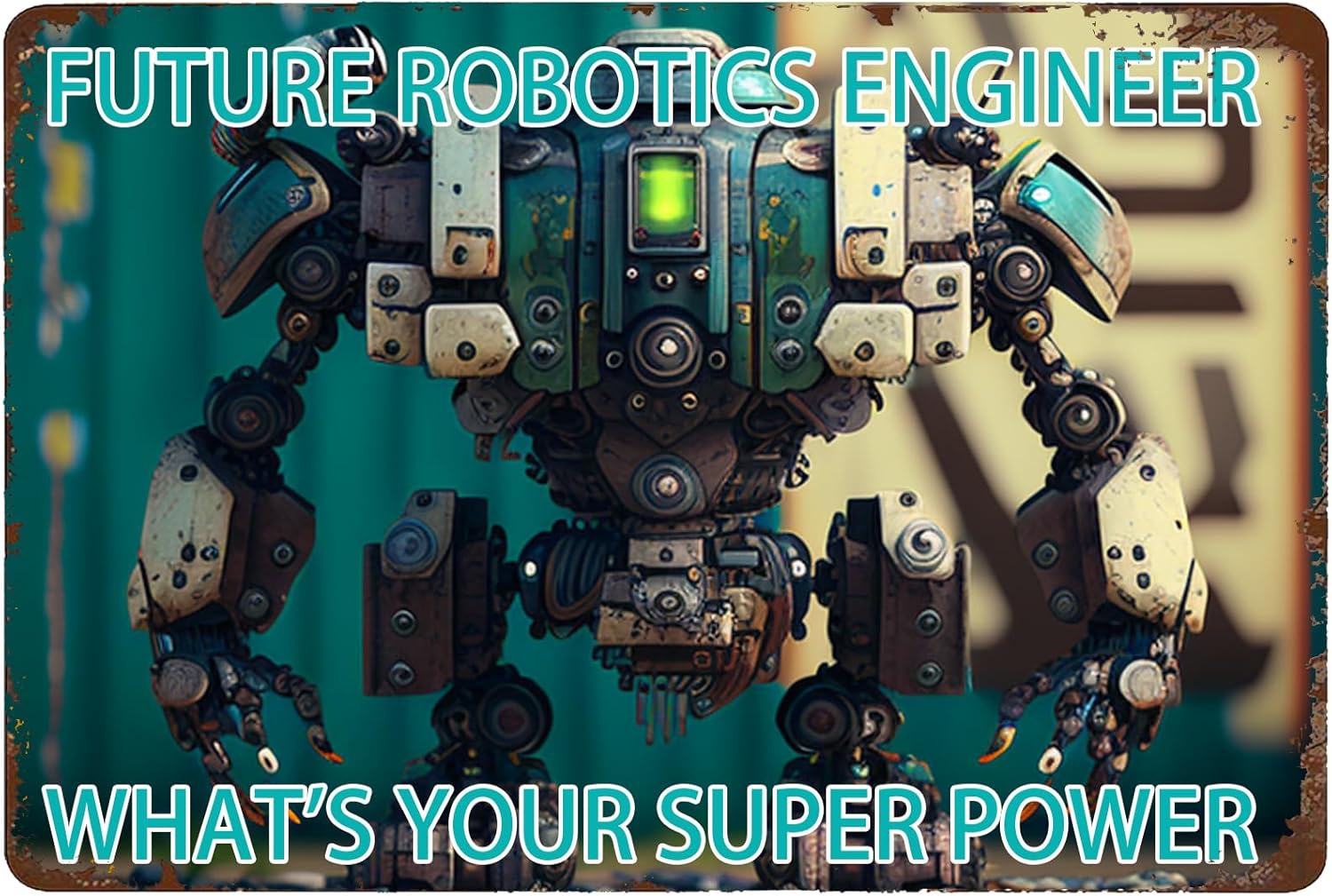 Tech Office Wall - Robotics Engineer Metal Sign 8X12IN -