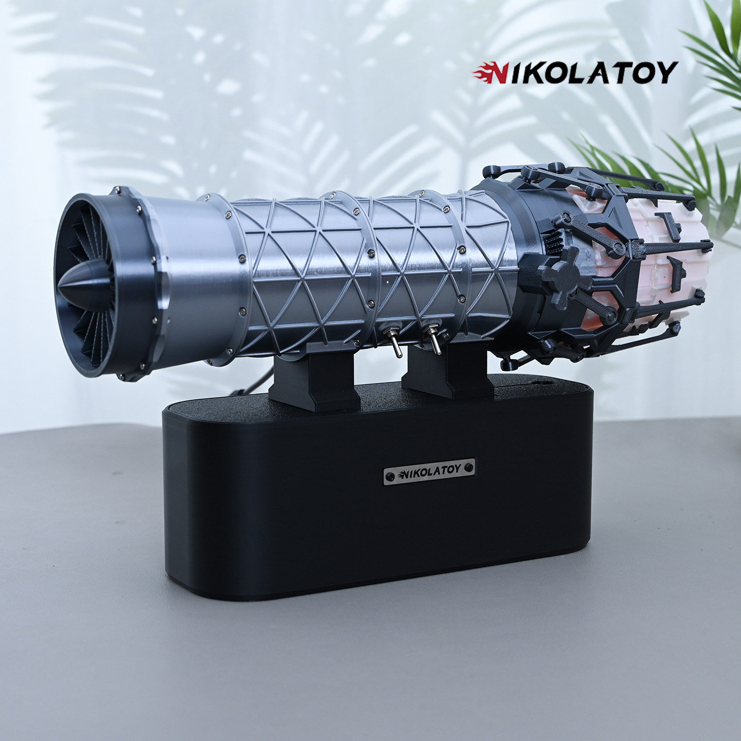 Office Tech Gifts For Men - NIKOLATOY Turbofan Engine Model Vector Nozzle
