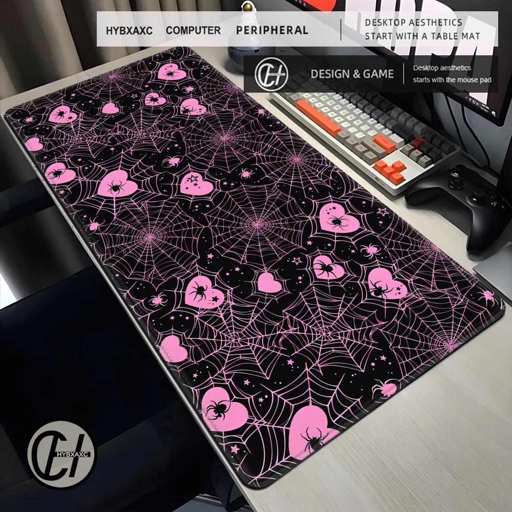 Office Tech Set Up - 90x40 White or Pink Spiderweb Hearts