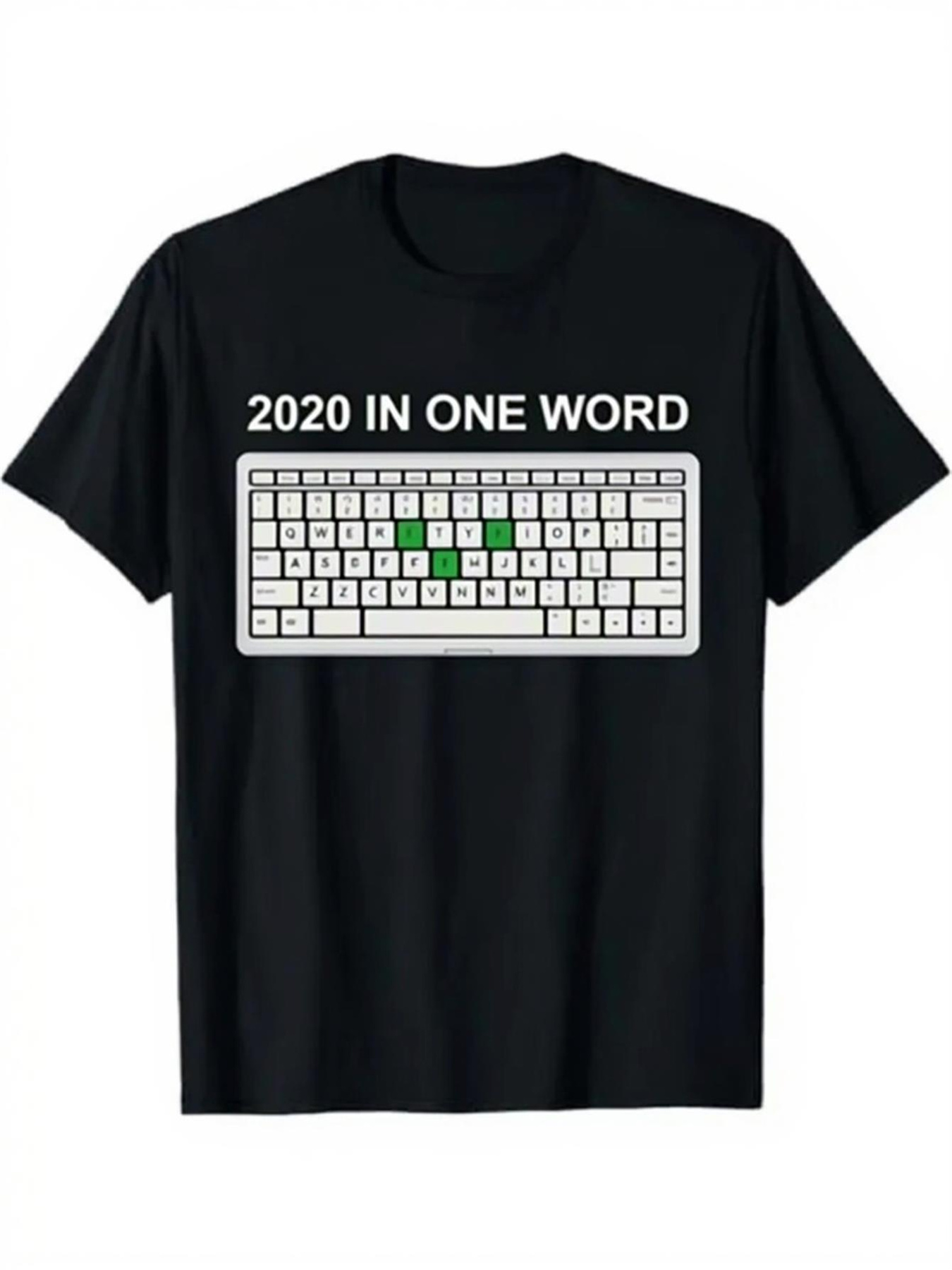 Office Tech Gifts For Men - Men's Keyboard Print Short Sleeve T-Shirt