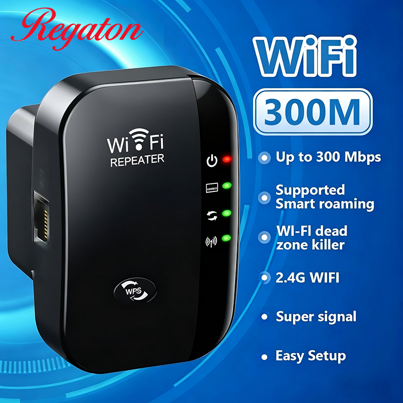 Office Tech - Wireless 300M 2.4GHz WiFi Range Extender,
