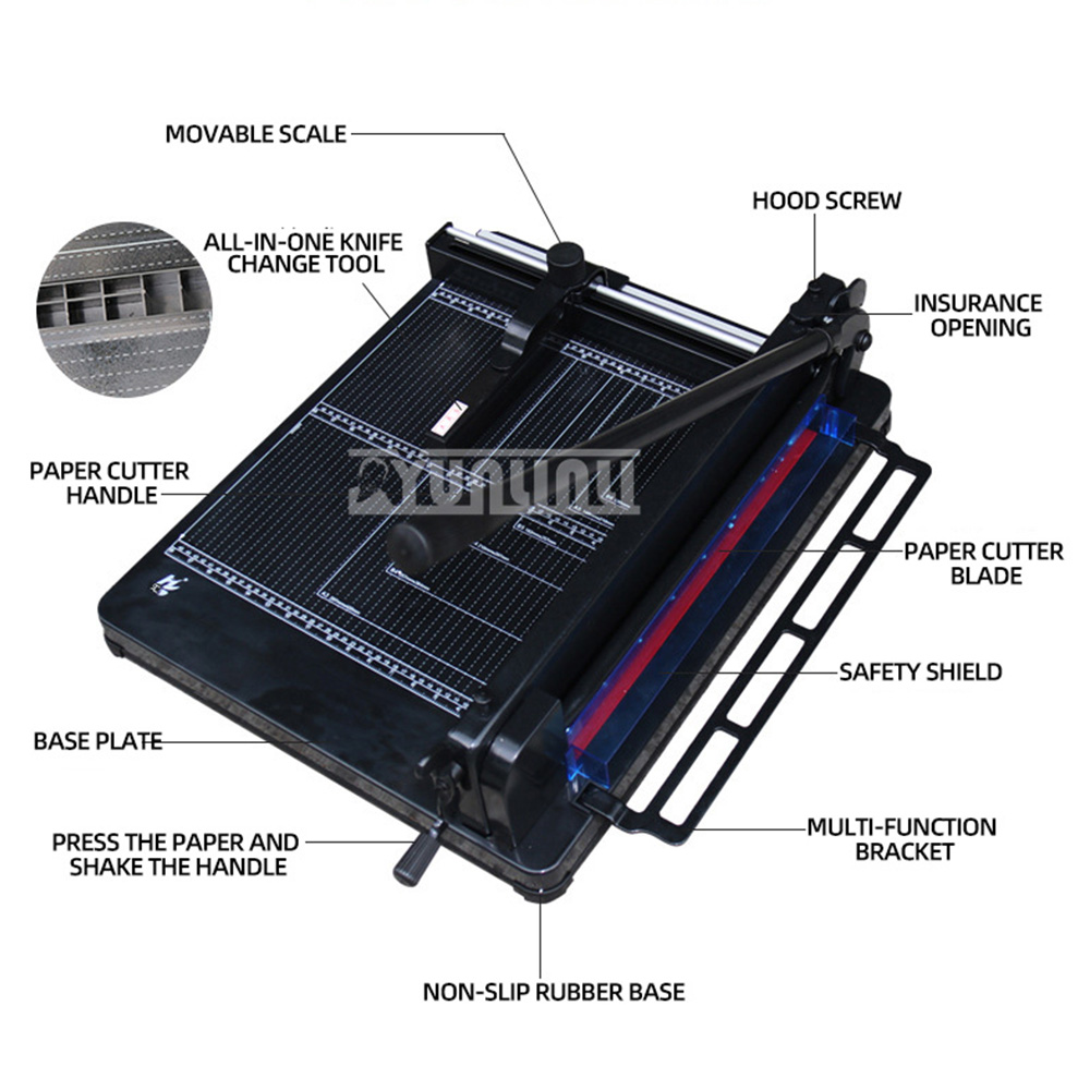 858A3+ Manual Paper Cutter Mac - Paper Cutting Guillotine ulasan dan harga