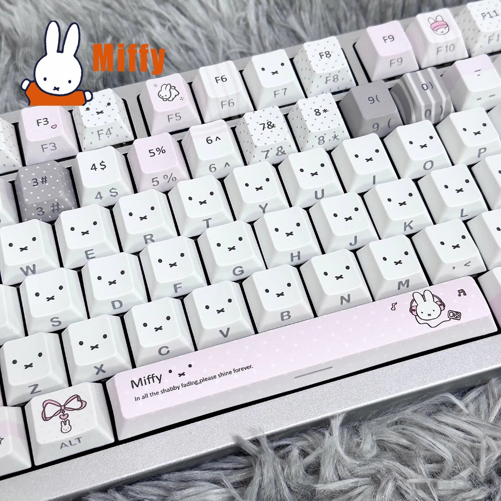 Kawaii Miffy Mechanical Keyboa - Office Tech ulasan dan harga