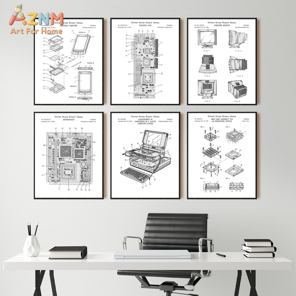 AZNM Computer Motherboard Pate - Tech Office Wall ulasan dan harga