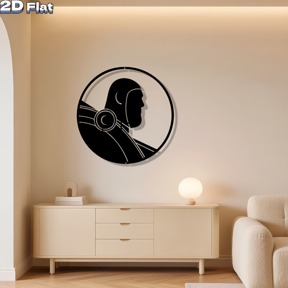 1pc Modern Robot Aluminum Plat - Tech Office Wall ulasan dan harga