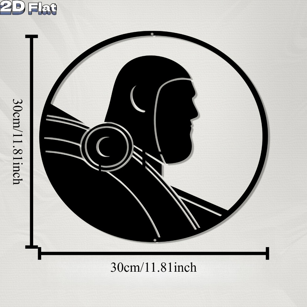 1pc Modern Robot Aluminum Plat - Tech Office Wall ulasan dan harga