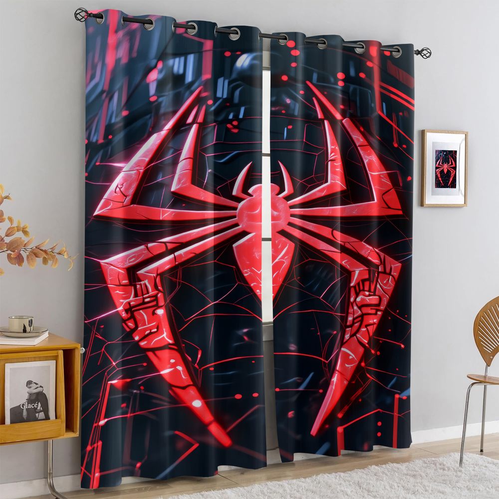 Spider Print Curtains Futurist - Tech Office Youtube ulasan dan harga