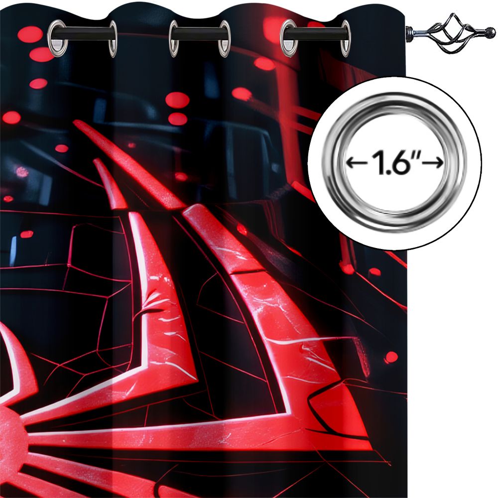 Spider Print Curtains Futurist - Tech Office Youtube ulasan dan harga