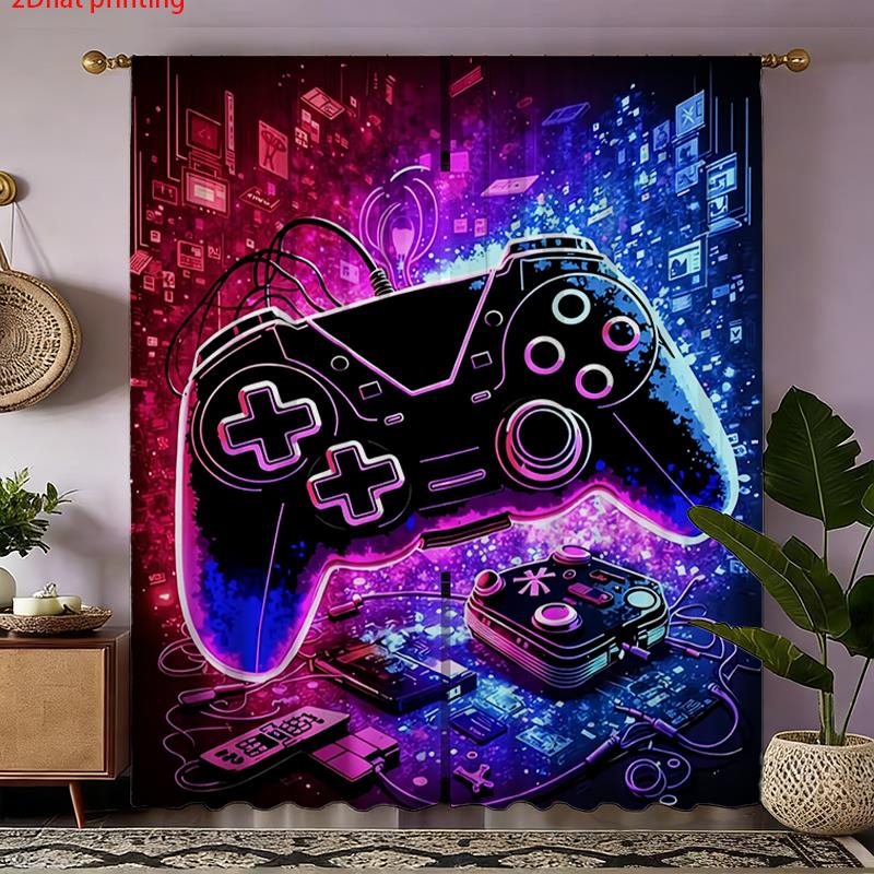 Neon Gaming Curtain Controller - Tech Office Youtube ulasan dan harga