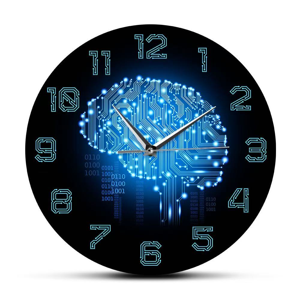 Tech Brain Wall Clock Binary C - The Office It Tech ulasan dan harga