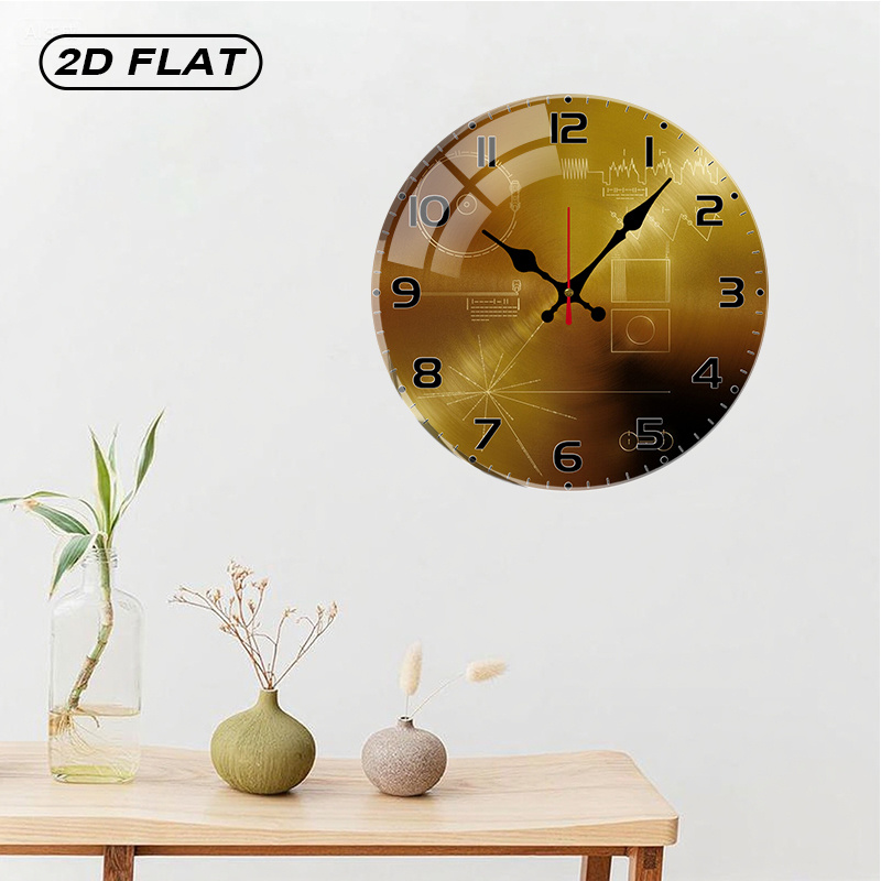 Tech Style Round Silent Acryli - Tech Office Wall ulasan dan harga