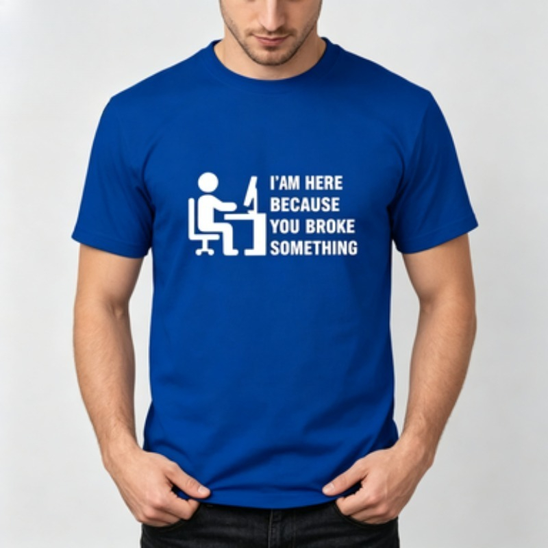 Soft Cotton Men T-shirt Tech S - The Office It Tech ulasan dan harga