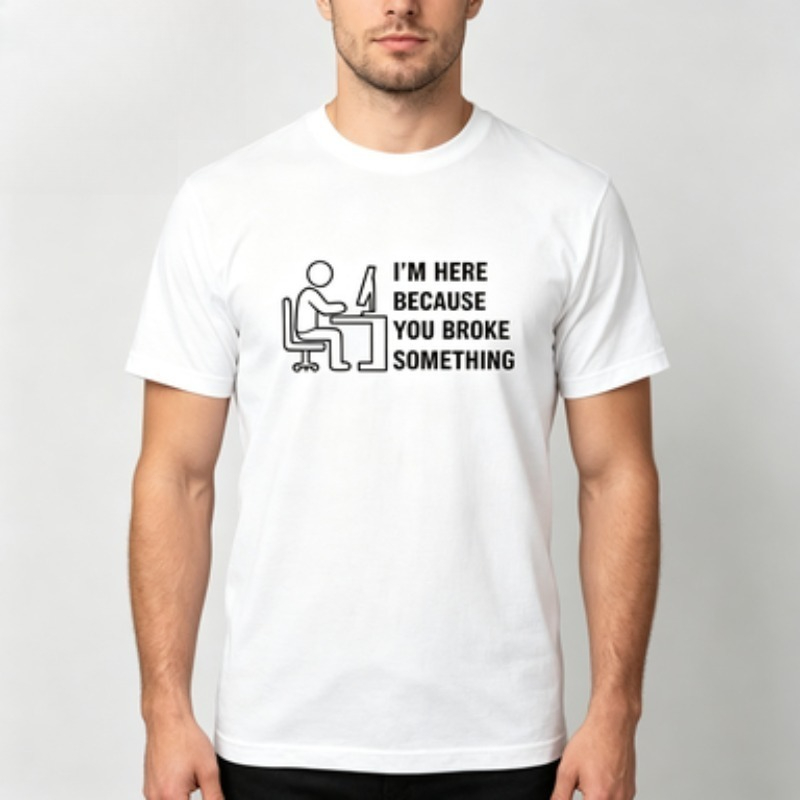 Soft Cotton Men T-shirt Tech S - The Office It Tech ulasan dan harga