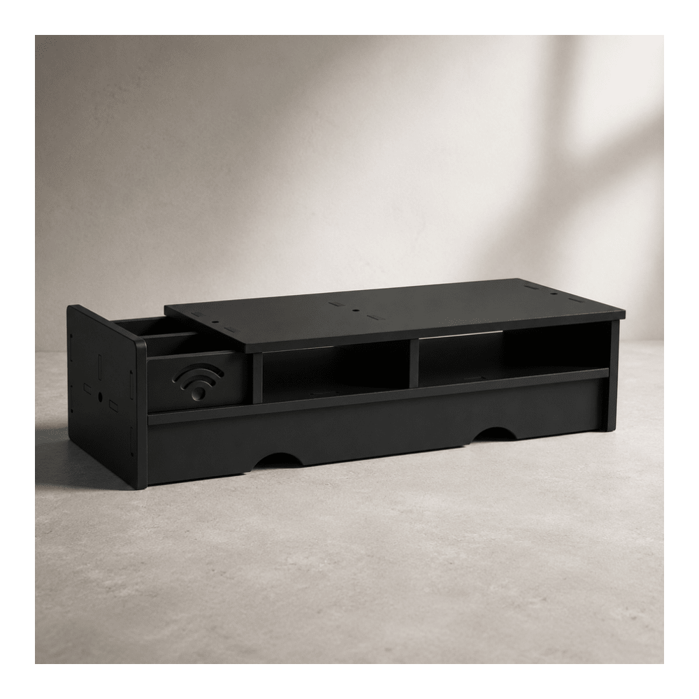 Black Matte WiFi Router Storag - Office Tech Set Up ulasan dan harga