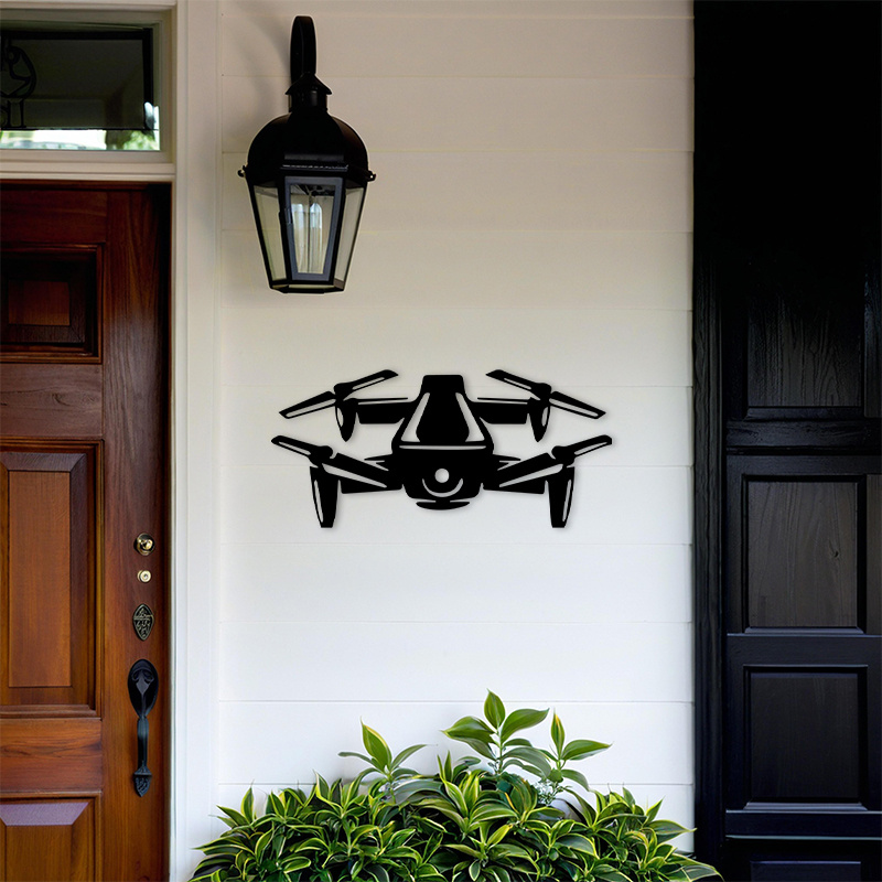 2D Flat Drone Silhouette Metal - Office Tech Gifts For Men ulasan dan harga