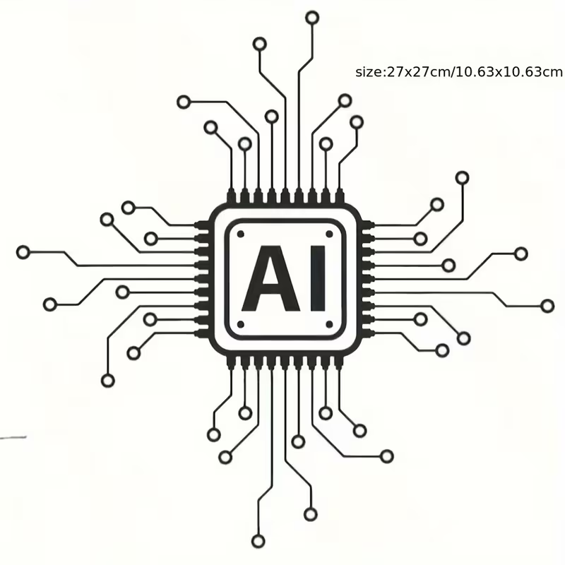 AI Technology Circuit Board Vi - Tech Office Wall ulasan dan harga