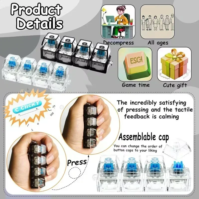 1pcs LED Keyboard Keycap Stres - Office Tech ulasan dan harga