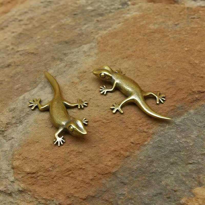 Handmade Bronze Retro Gecko Li - Office Tech ulasan dan harga