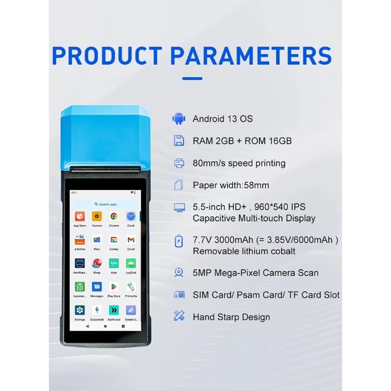 Android 13 Mobile Handheld POS - Pos Terminal Android ulasan dan harga